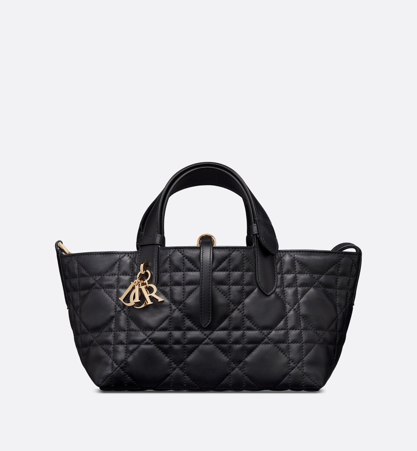 Small Luxury Dior Toujours Bag Black Macrocannage Calfskin