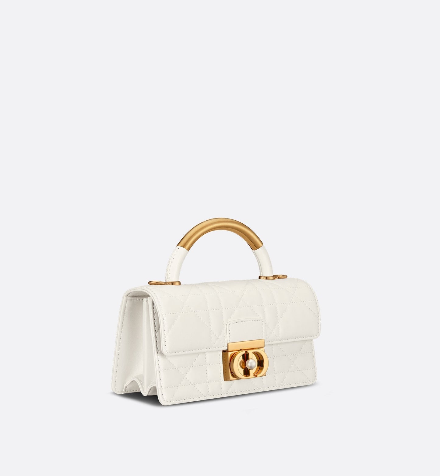 Mini Luxury Dior Ange Bag Latte Macrocannage Lambskin