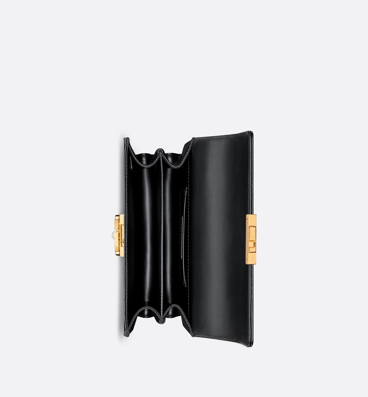Mini Luxury Dior Ange Bag Black Macrocannage Lambskin