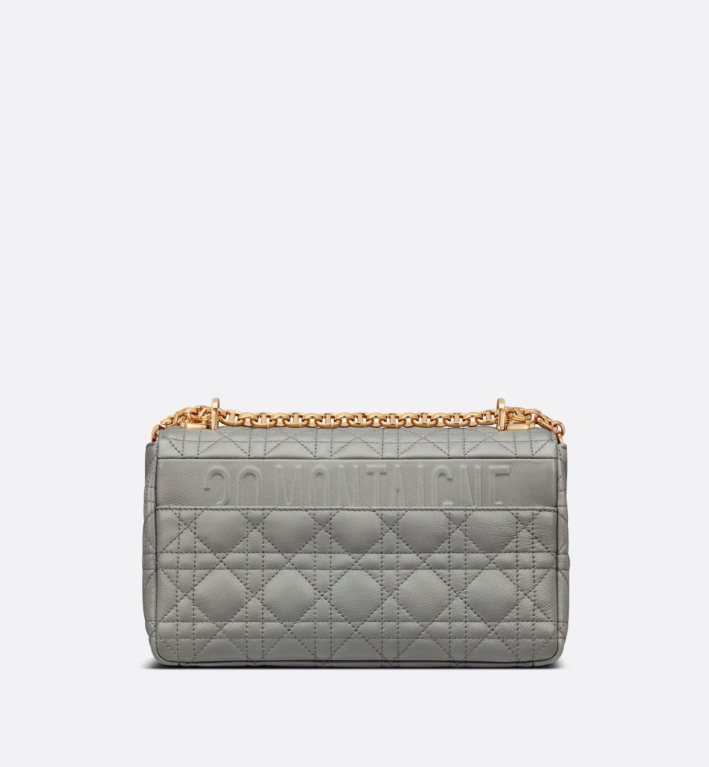 Medium Luxury Dior Caro Bag Stone Gray Cannage Supple Calfskin And Lambskin