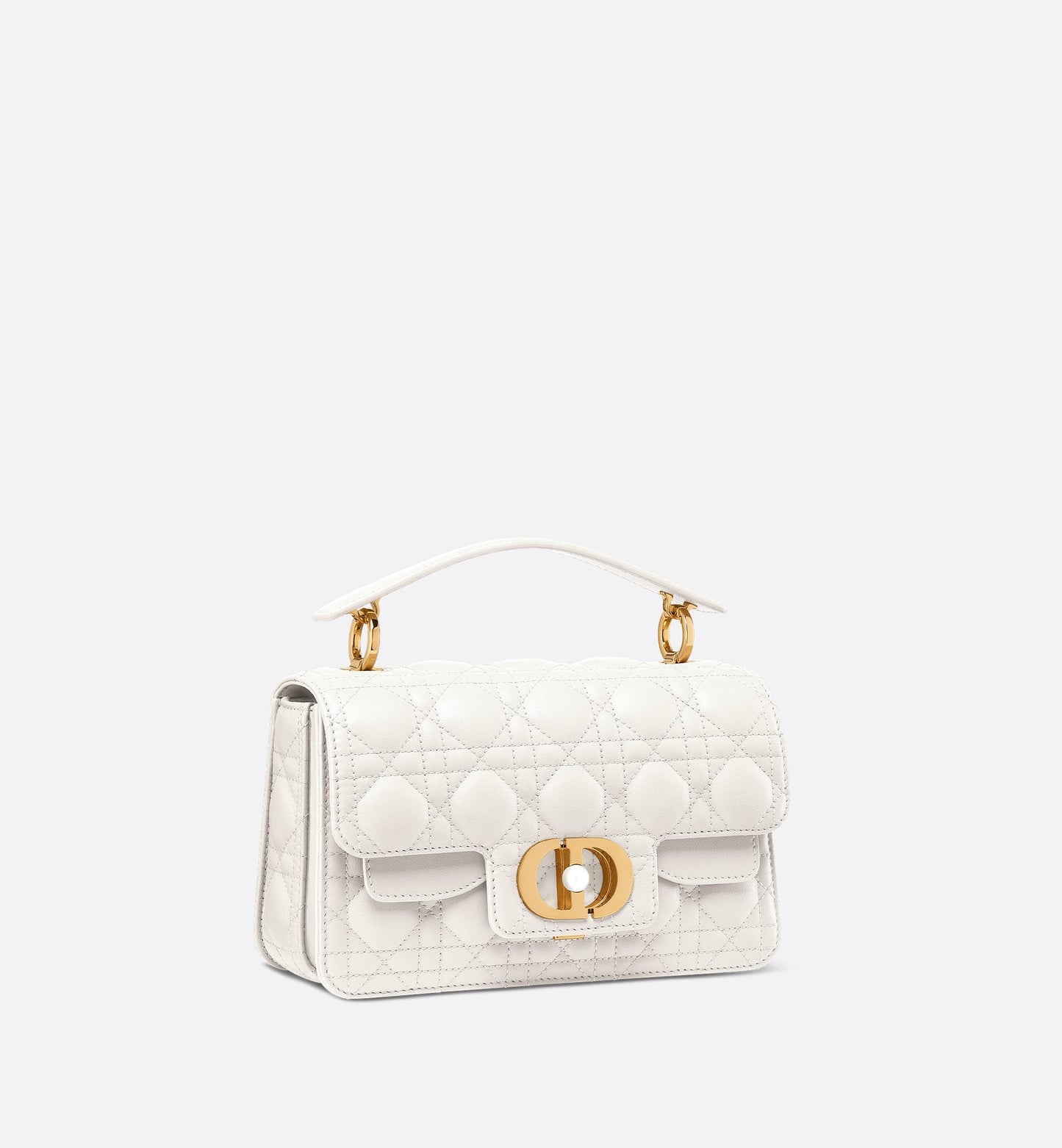 Small Luxury Dior Jolie Top Handle Bag Latte Cannage Calfskin