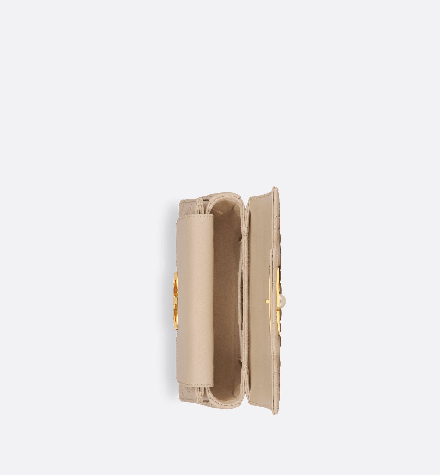 Mini Luxury Dior Jolie Top Handle Bag Powder Beige Cannage Calfskin