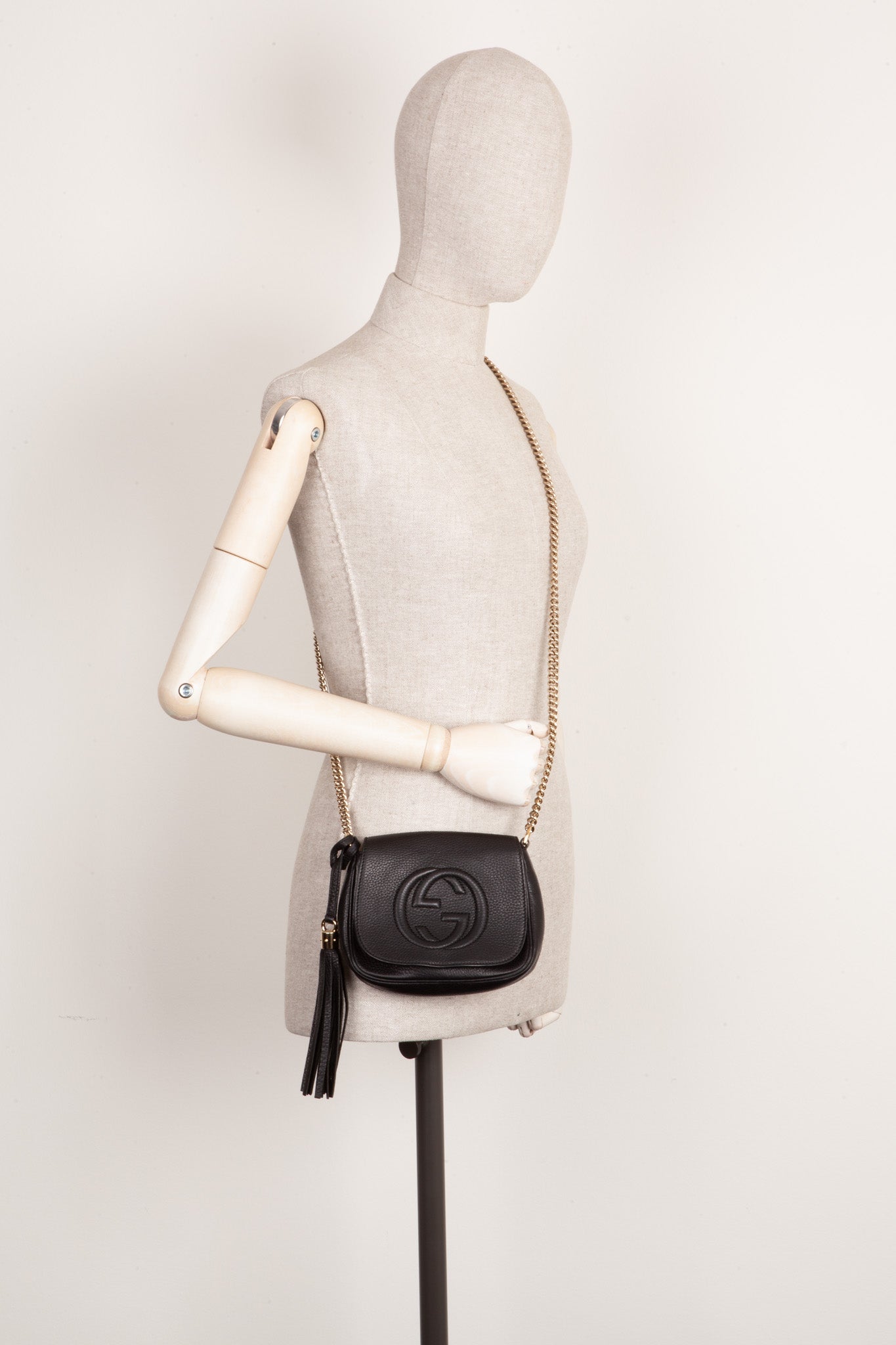 Luxury Gucci Trending 2025 Disco Soho Flap Bag Small Black