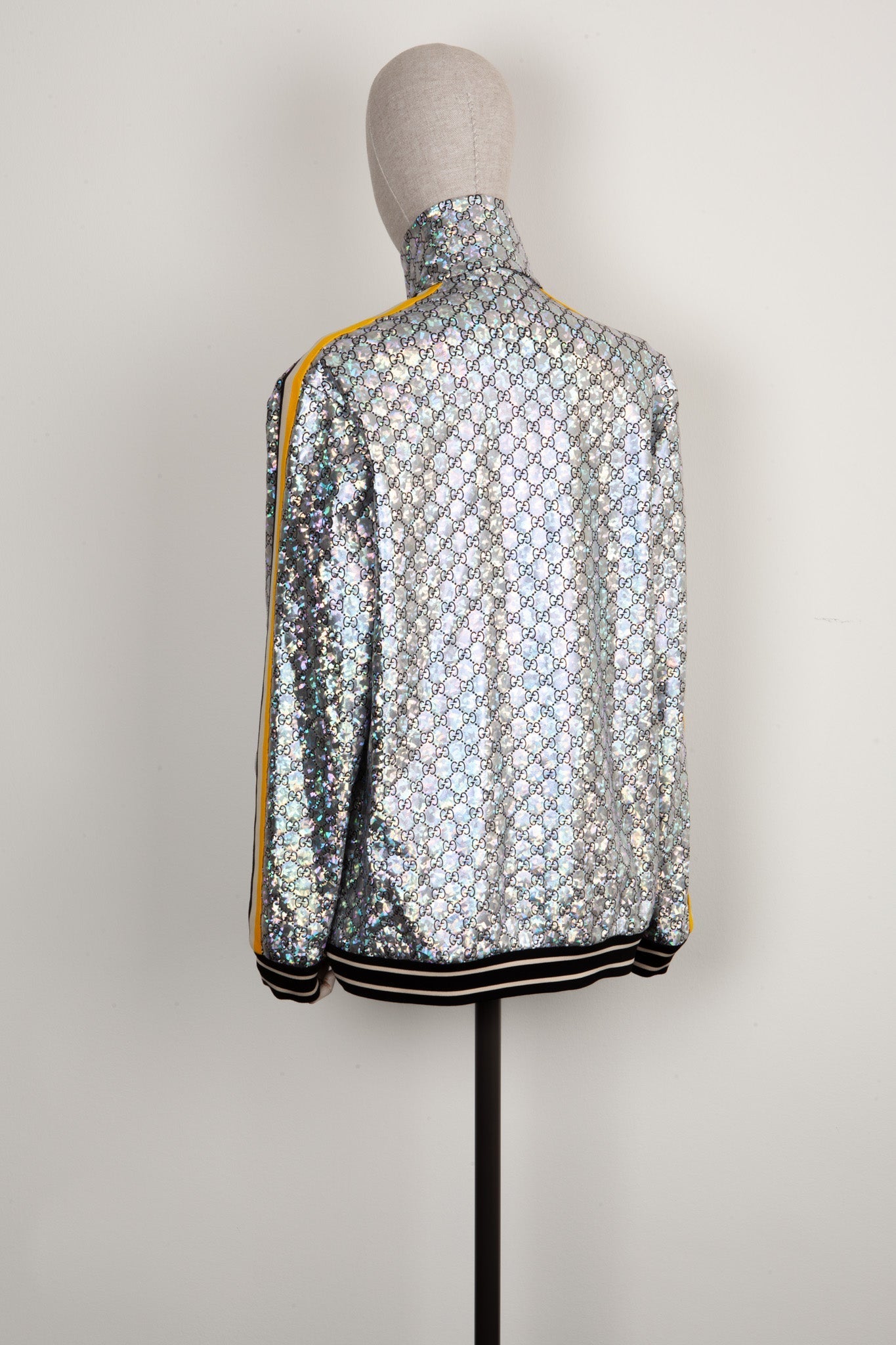 Luxury Gucci Trending 2025 Monogram Bomber Jacket Silver