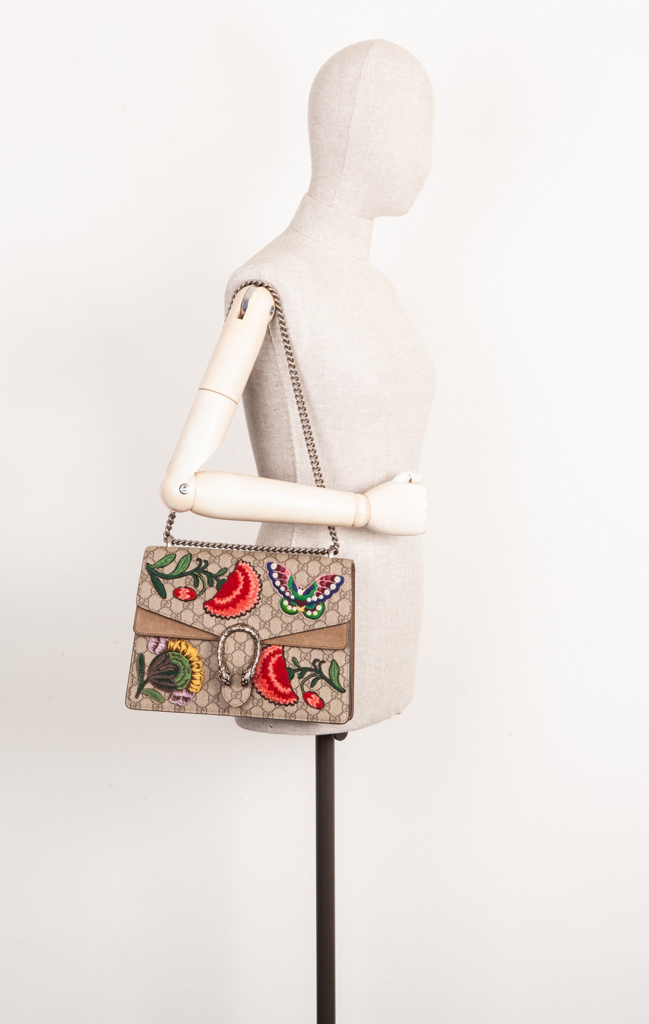Luxury Gucci Trending 2025 Dionysus Supreme Floral Embroidered Bag Medium