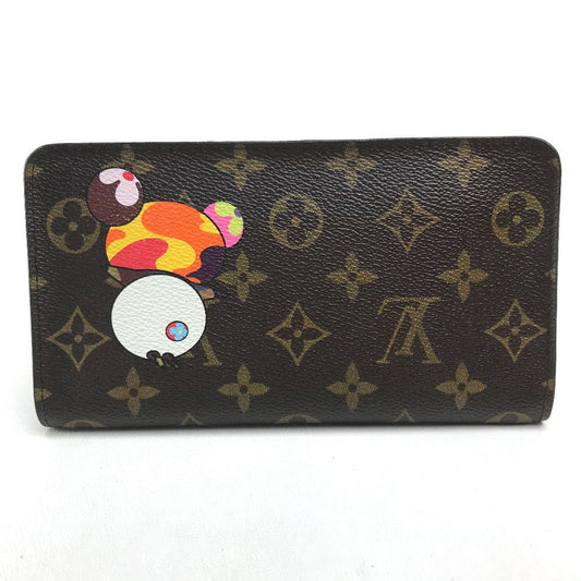 LOUIS VUITTON Long Wallet Purse M61729 Monogram canvas Brown Monogram panda Porto Monezup