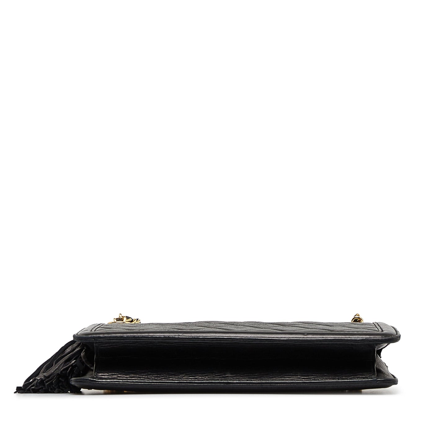 Luxury Chanel Shoulder Bag Black Lambskin Gold