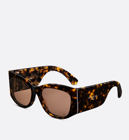 Luxury Diornuit S1I Brown And Honey Tortoiseshell Effect Square Sunglasses