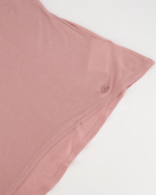 Luxury Gucci Dusty Pink Tank Top with Small Luxury Gucci Logo Size Small (UK 8)