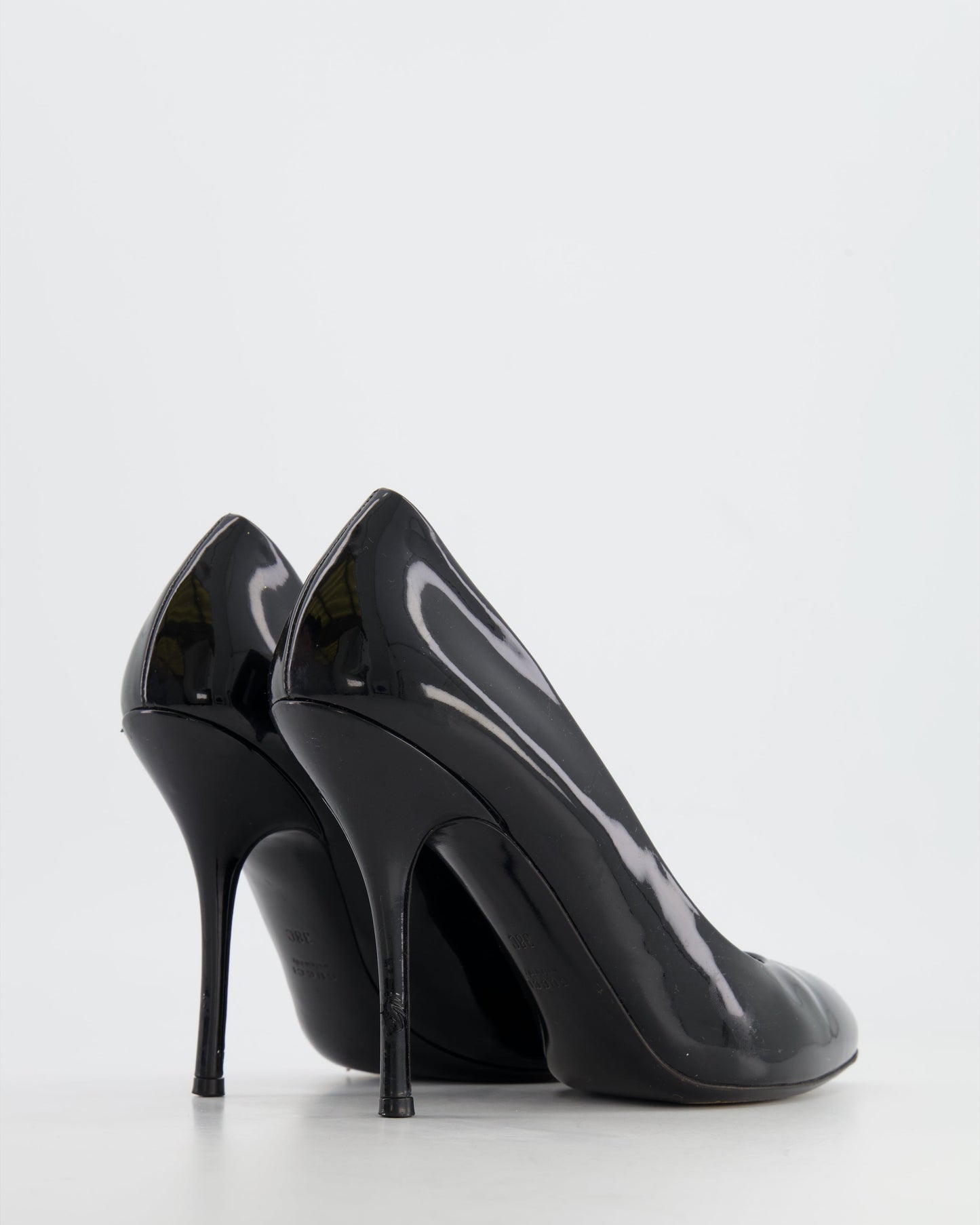 Luxury Gucci Trending 2025 Black Patent Leather Pumps Size EU 38