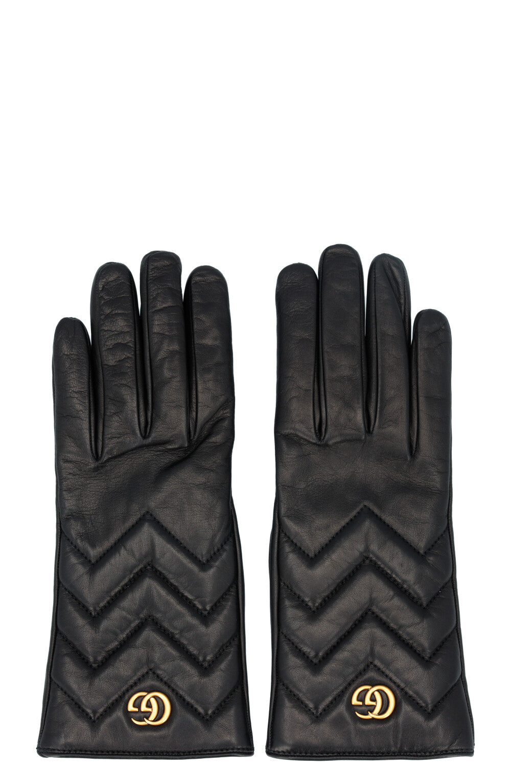 Luxury Gucci Trending 2025 Quilted Marmont Gloves Leather Black