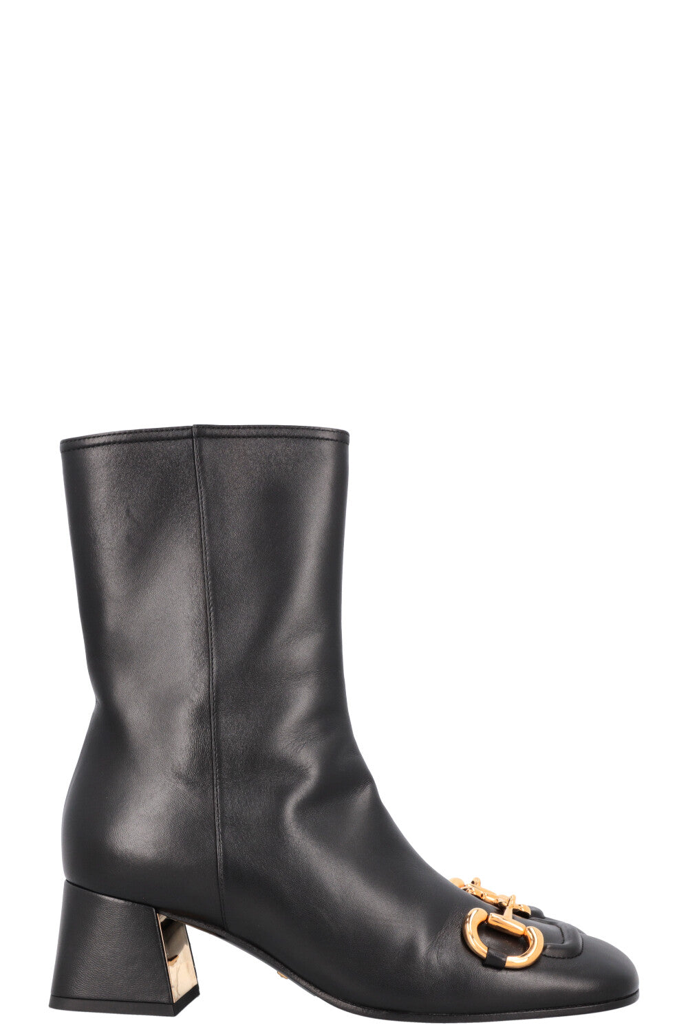Luxury Gucci Trending 2025 Horsebit Ankle Boots Black