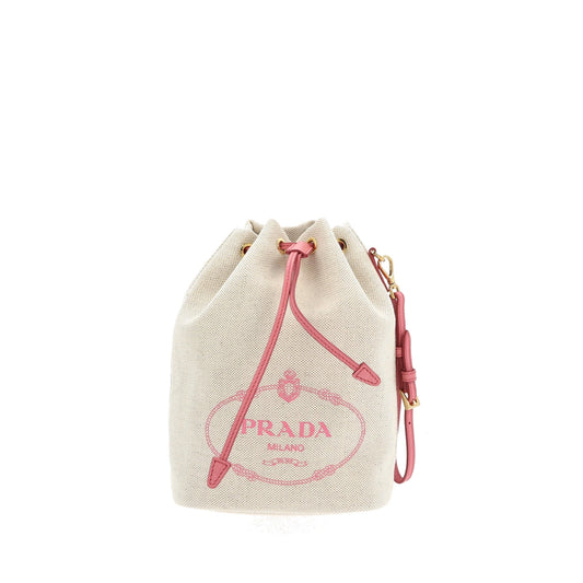Luxury PradaHandbag in Beige Fabric