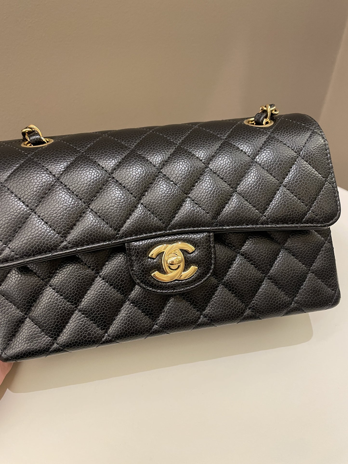 Luxury Chanel Classic Quilted Small Double Flap Black Caviar