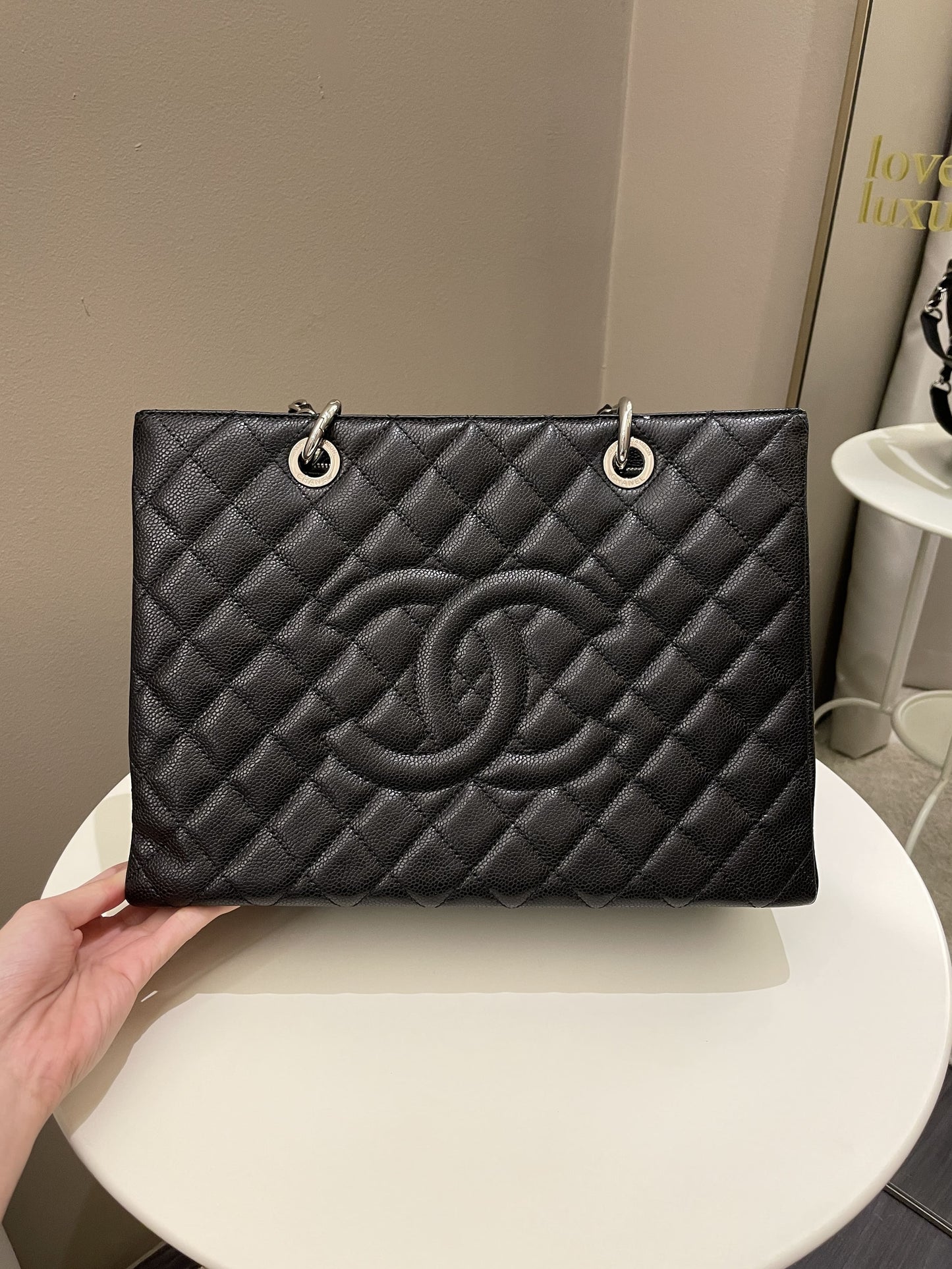 Luxury Chanel Classic Quilted GST Black Caviar