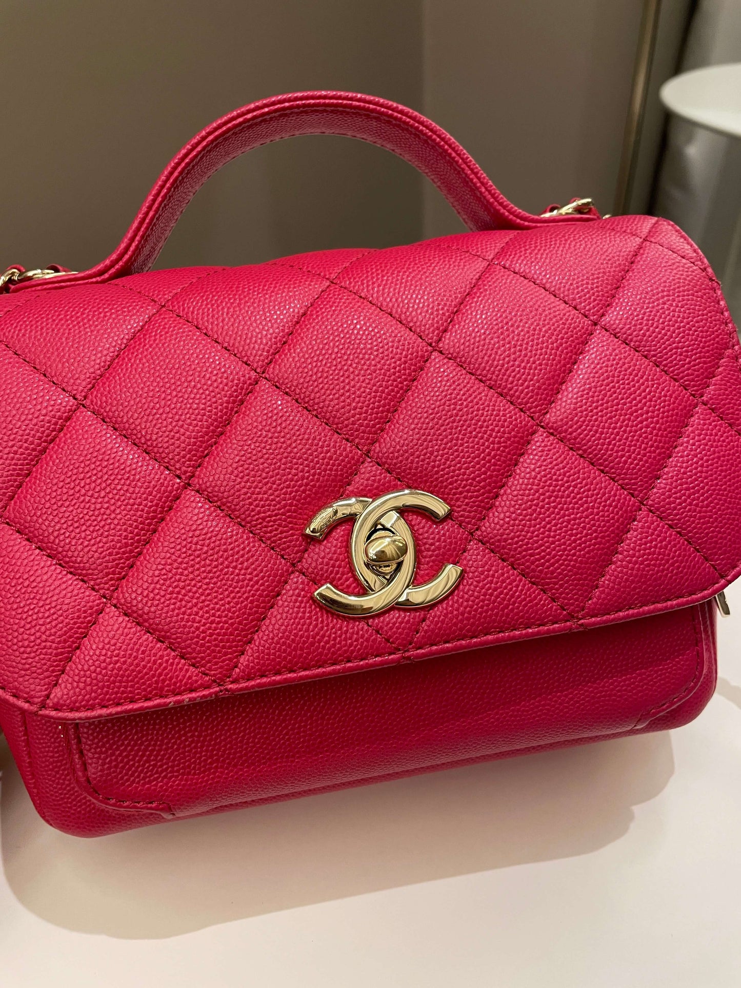 Luxury Chanel Business Affinity Flap Red Caviar