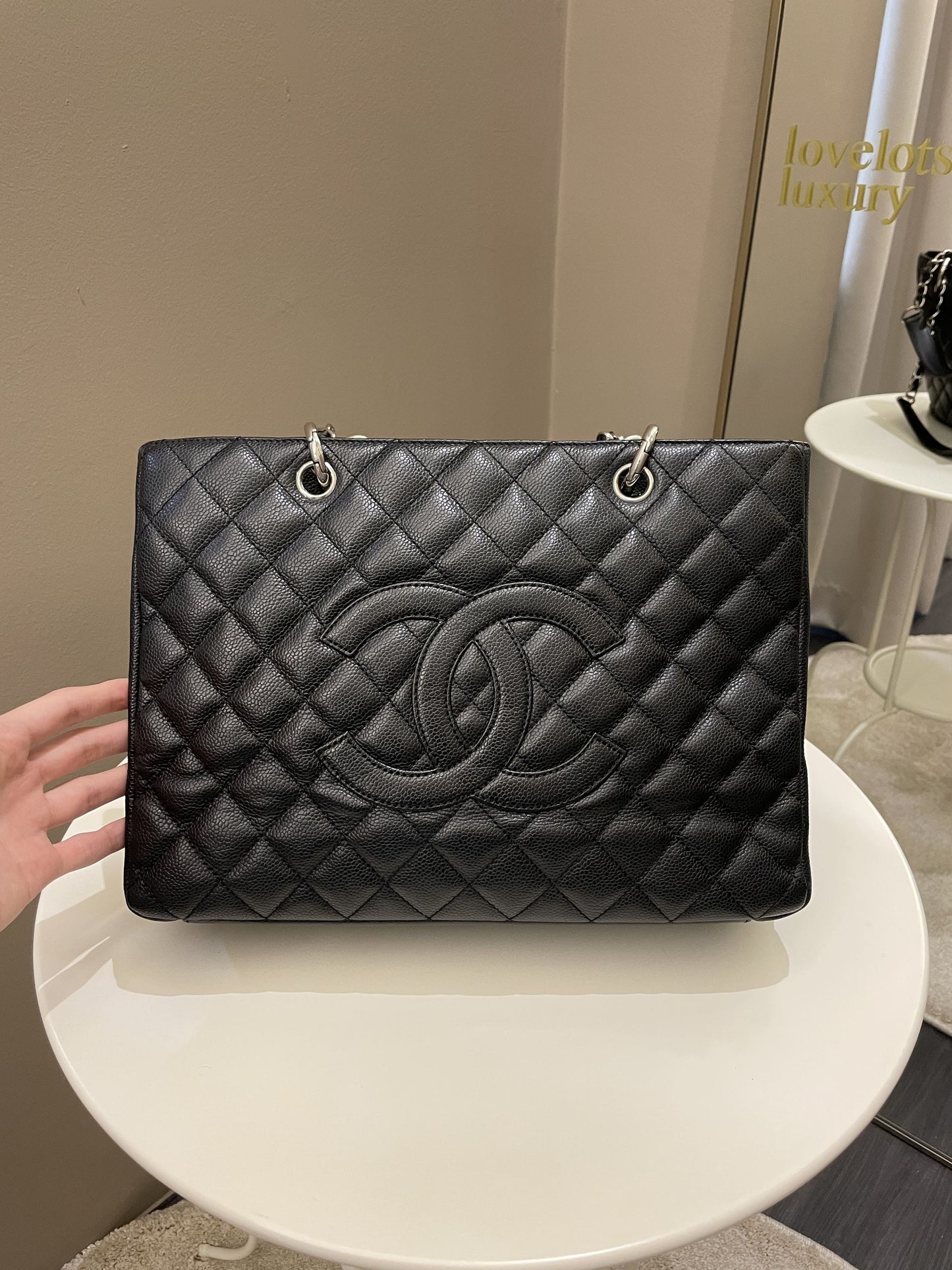 Luxury Chanel Classic Quilted GST Black Caviar