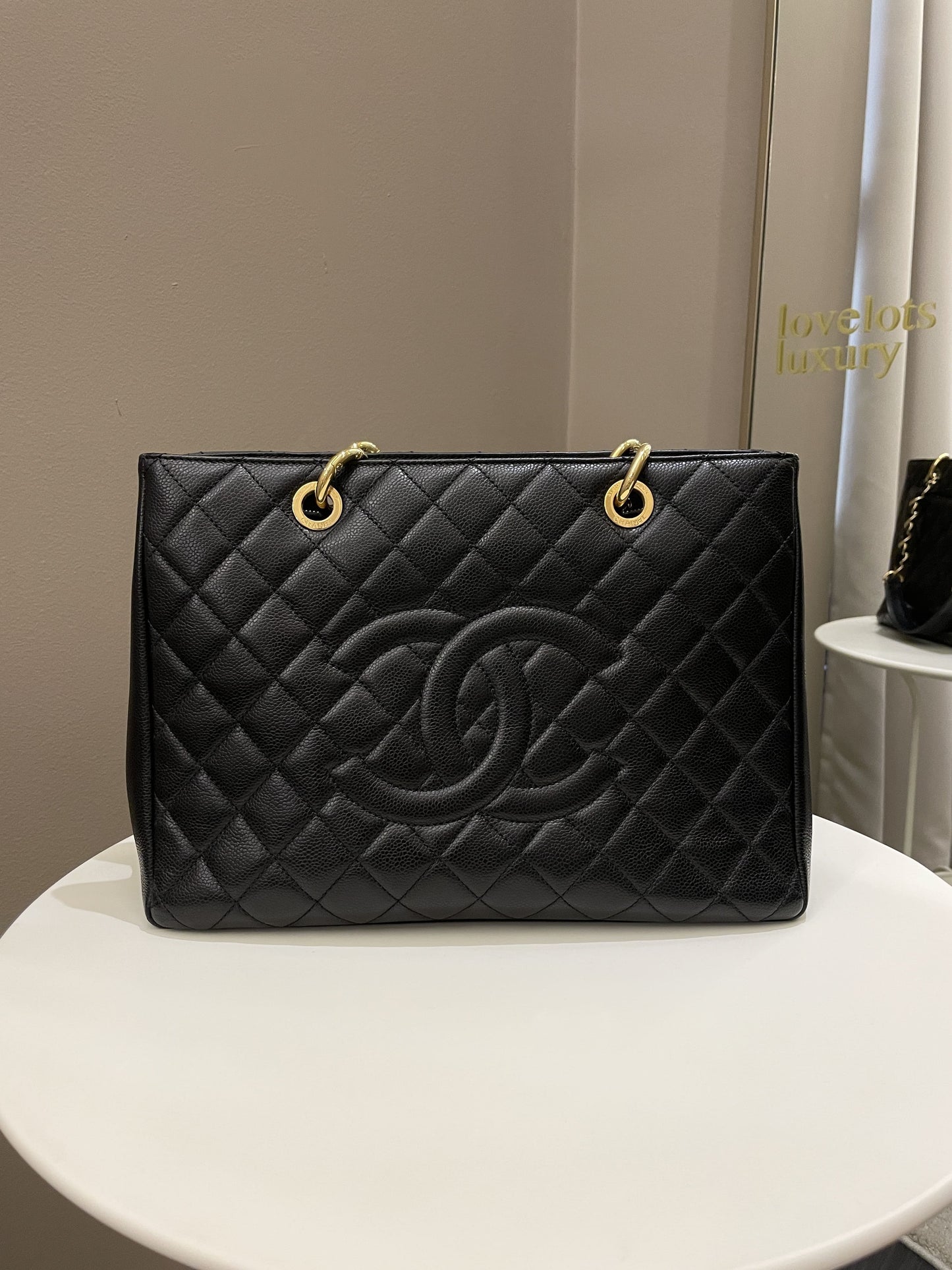 Luxury Chanel Classic Quilted GST Black Caviar