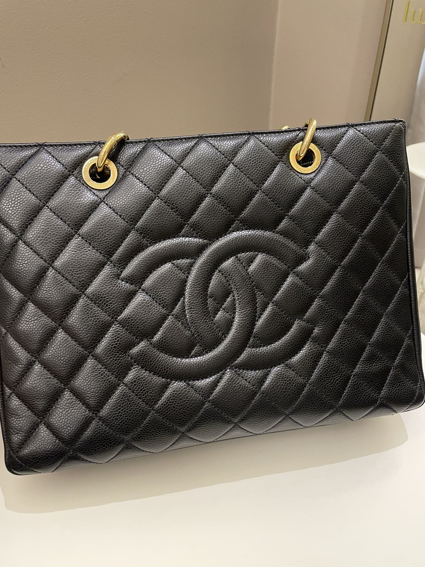 Luxury Chanel Classic Quilted GST Black Caviar