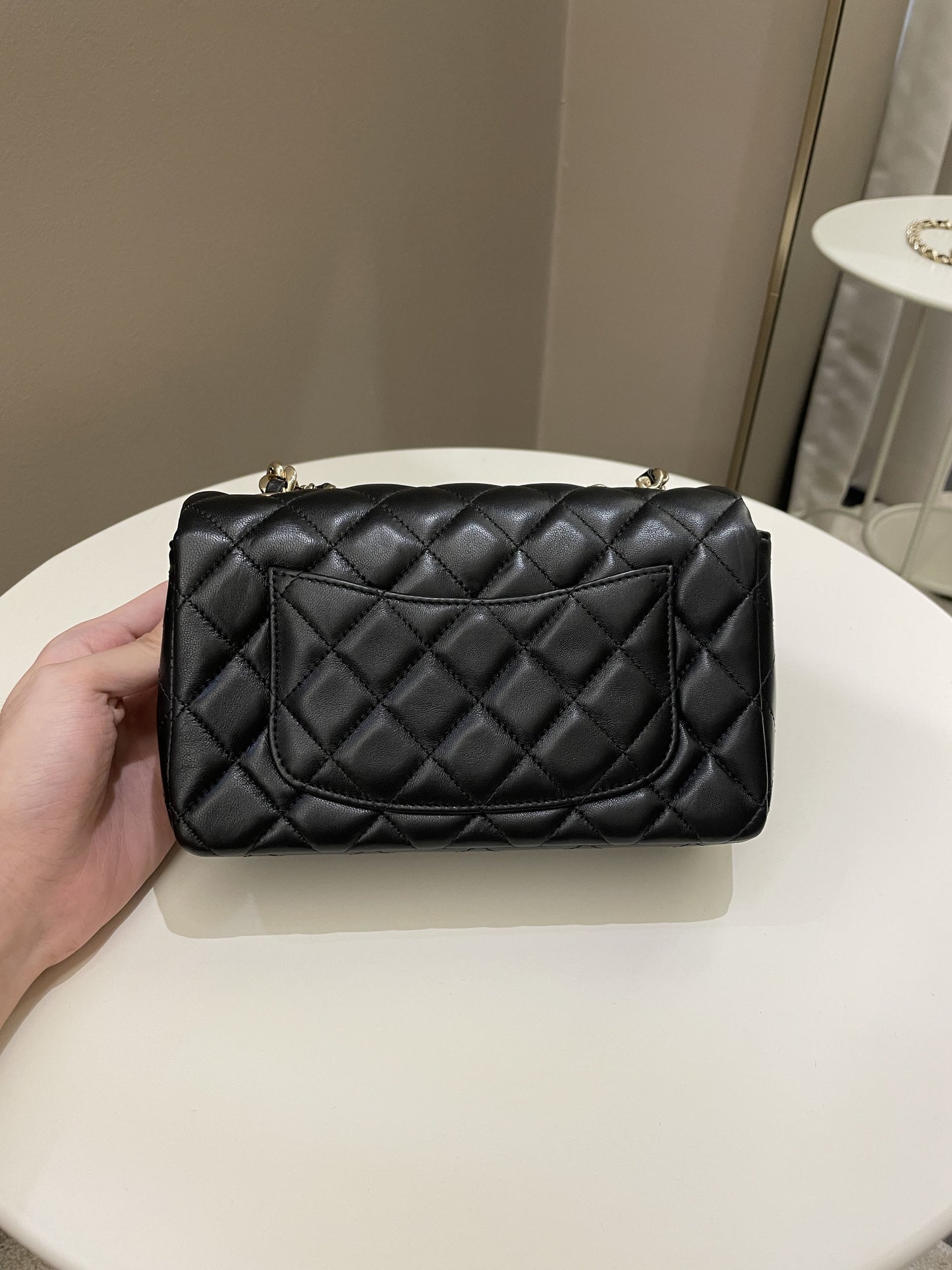 Luxury Chanel Quilted Mini Coco Charms Rectangular Flap Black Lambskin