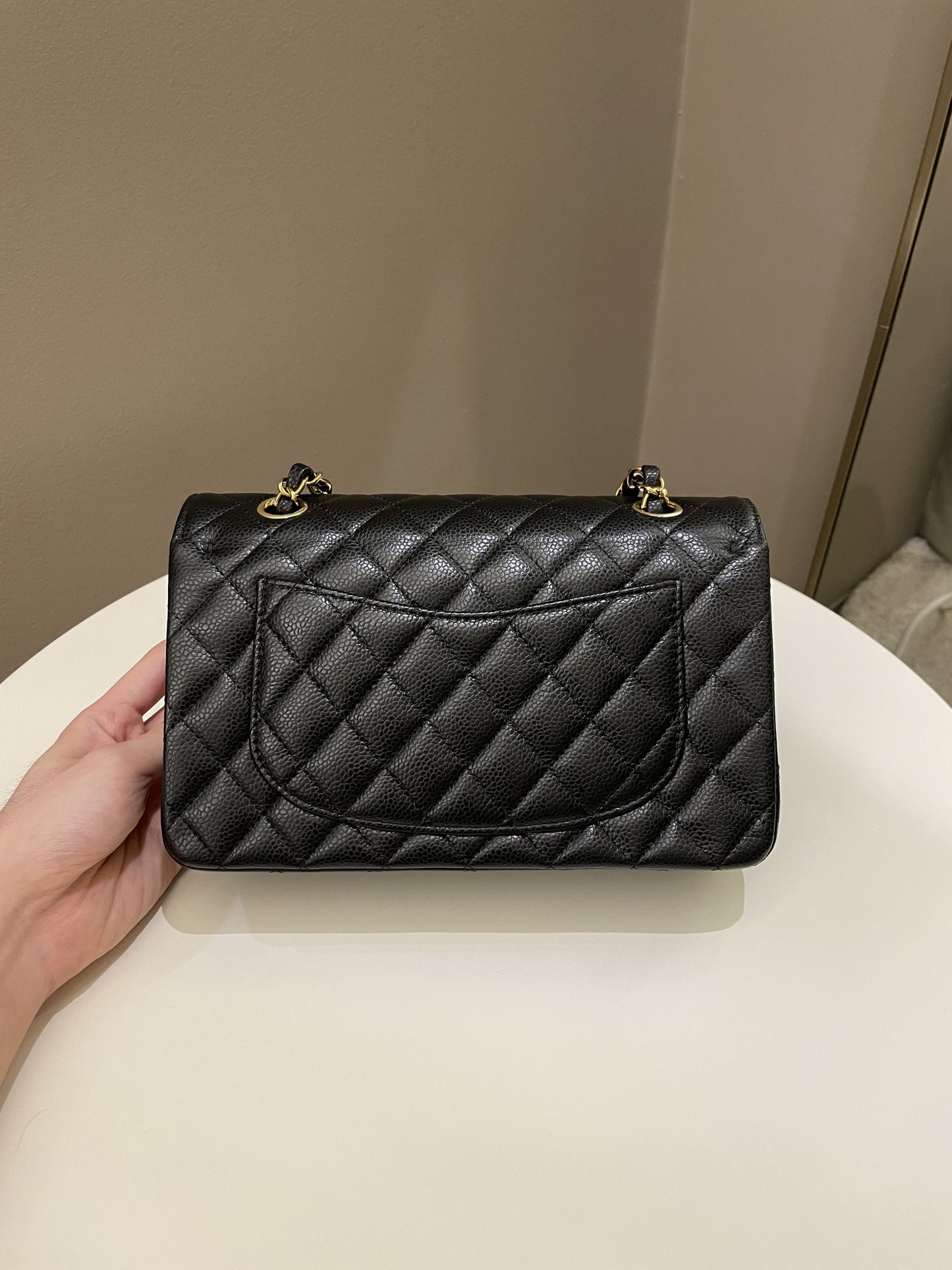 Luxury Chanel Classic Quilted Small Double Flap Black Caviar