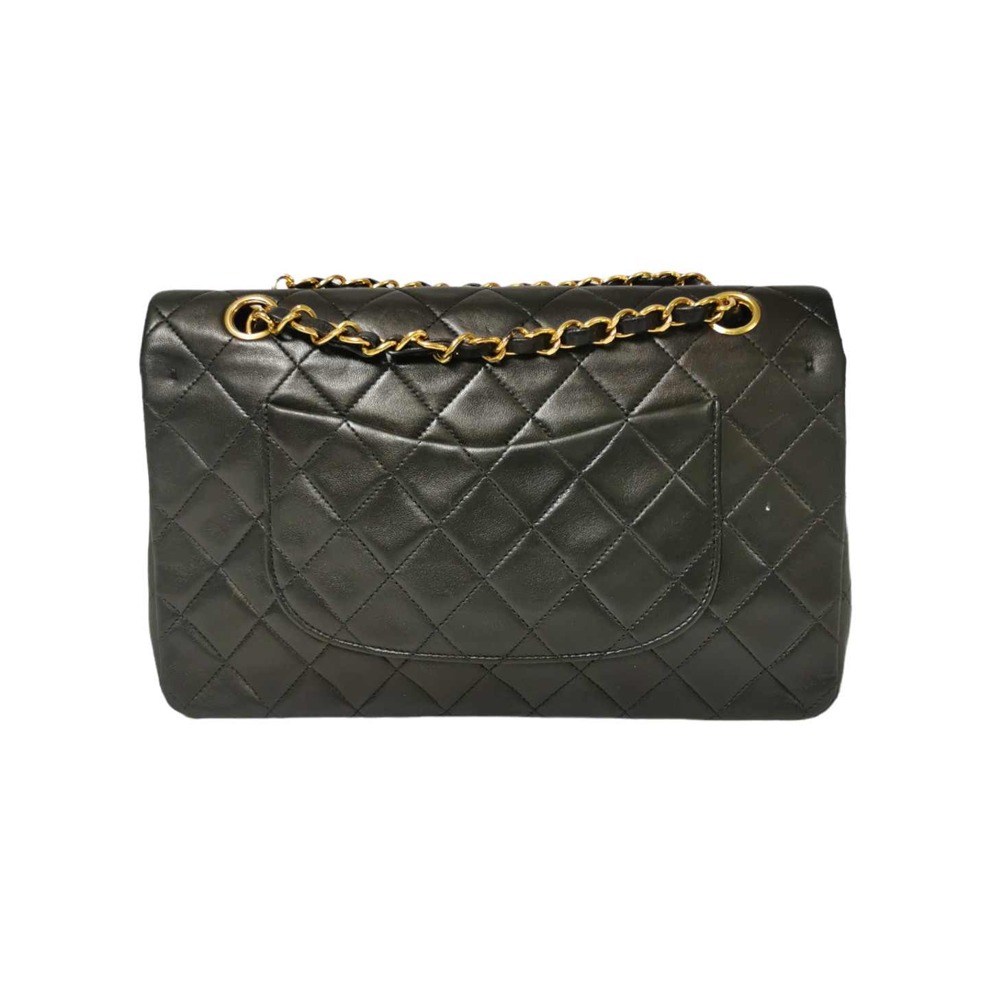 Luxury Chanel Classic Double Flap Medium Black Lambskin Gold