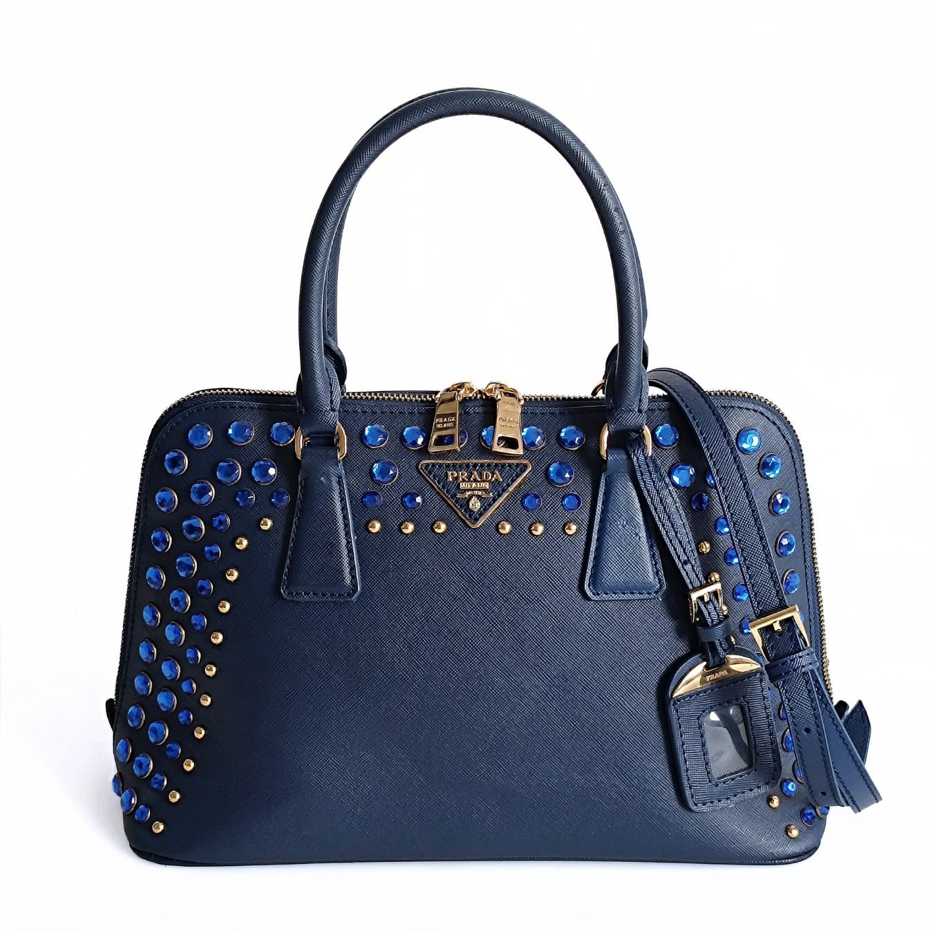 Luxury PradaLuxury PradaLuxury PradaBijoux shoulder bag in blue Saffiano leather