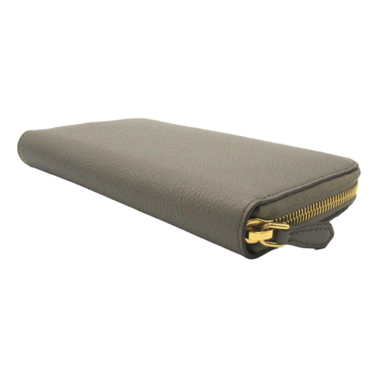 Luxury PradaLarge Saffiano Leather Wallet Grey Blue