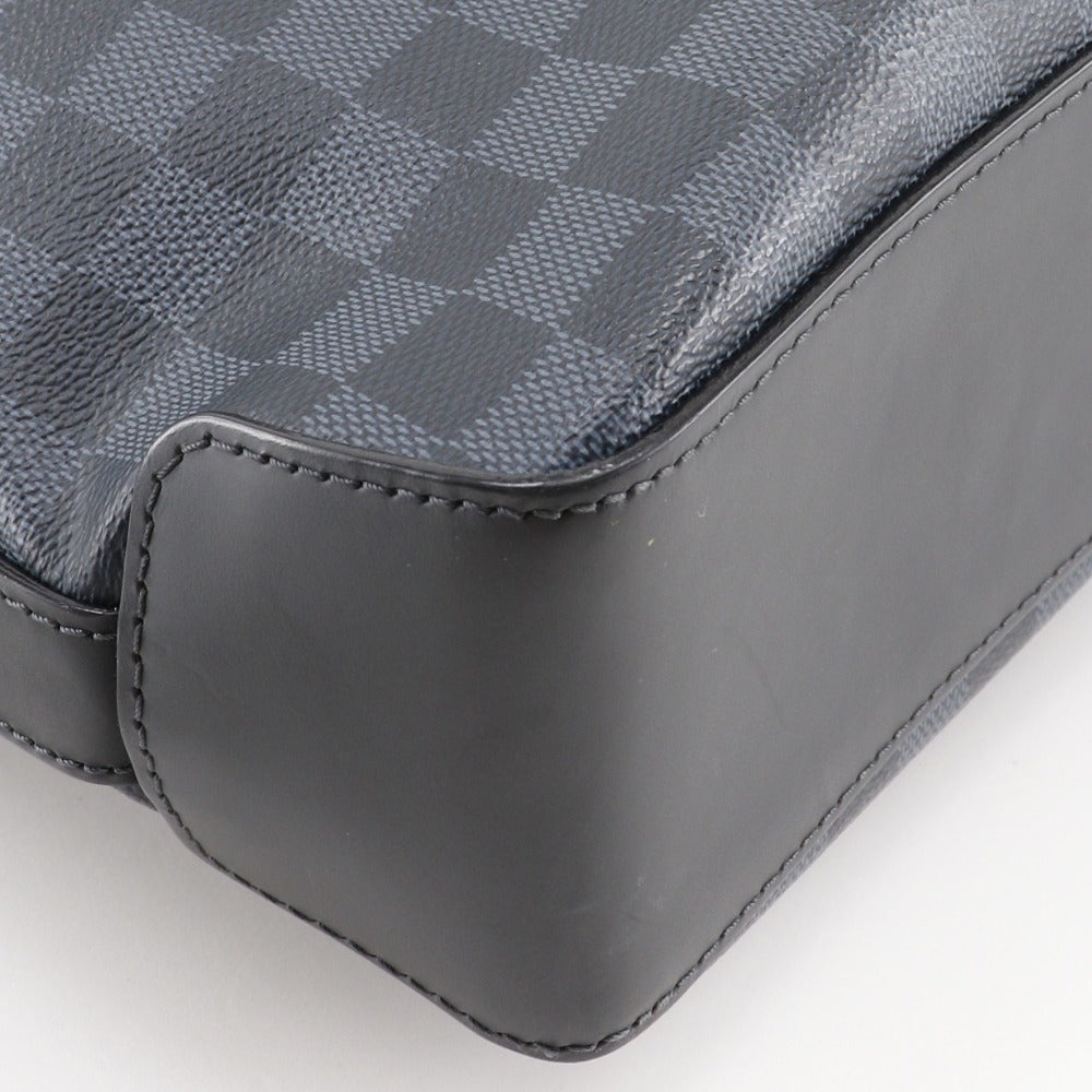 LOUIS VUITTON Shoulder Bag N41348 Damier Cobalt Black / navy Messenger Greenwich mens