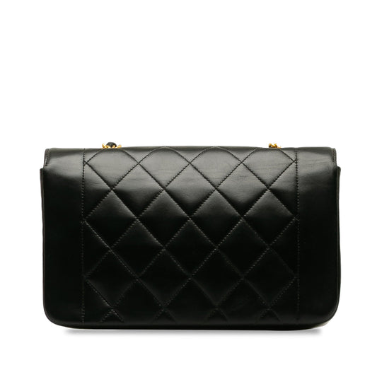 Luxury Chanel Diana Small Black Lambskin Gold