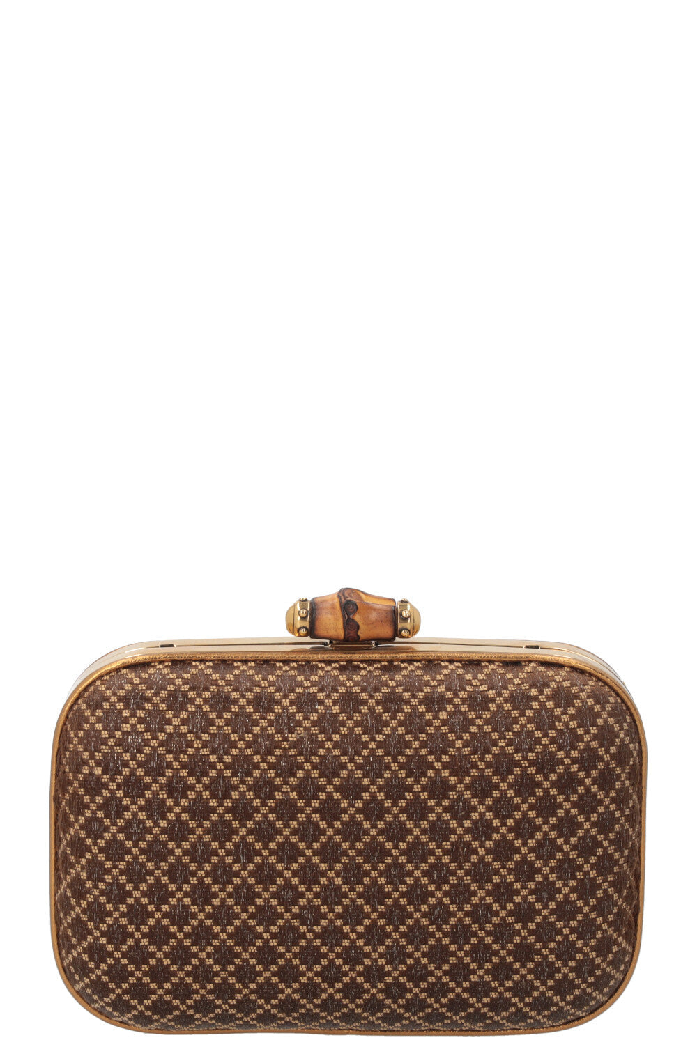 Luxury Gucci Trending 2025 Luxury Gucci Trending 2025 Bamboo Minaudiere Clutch Brown Gold