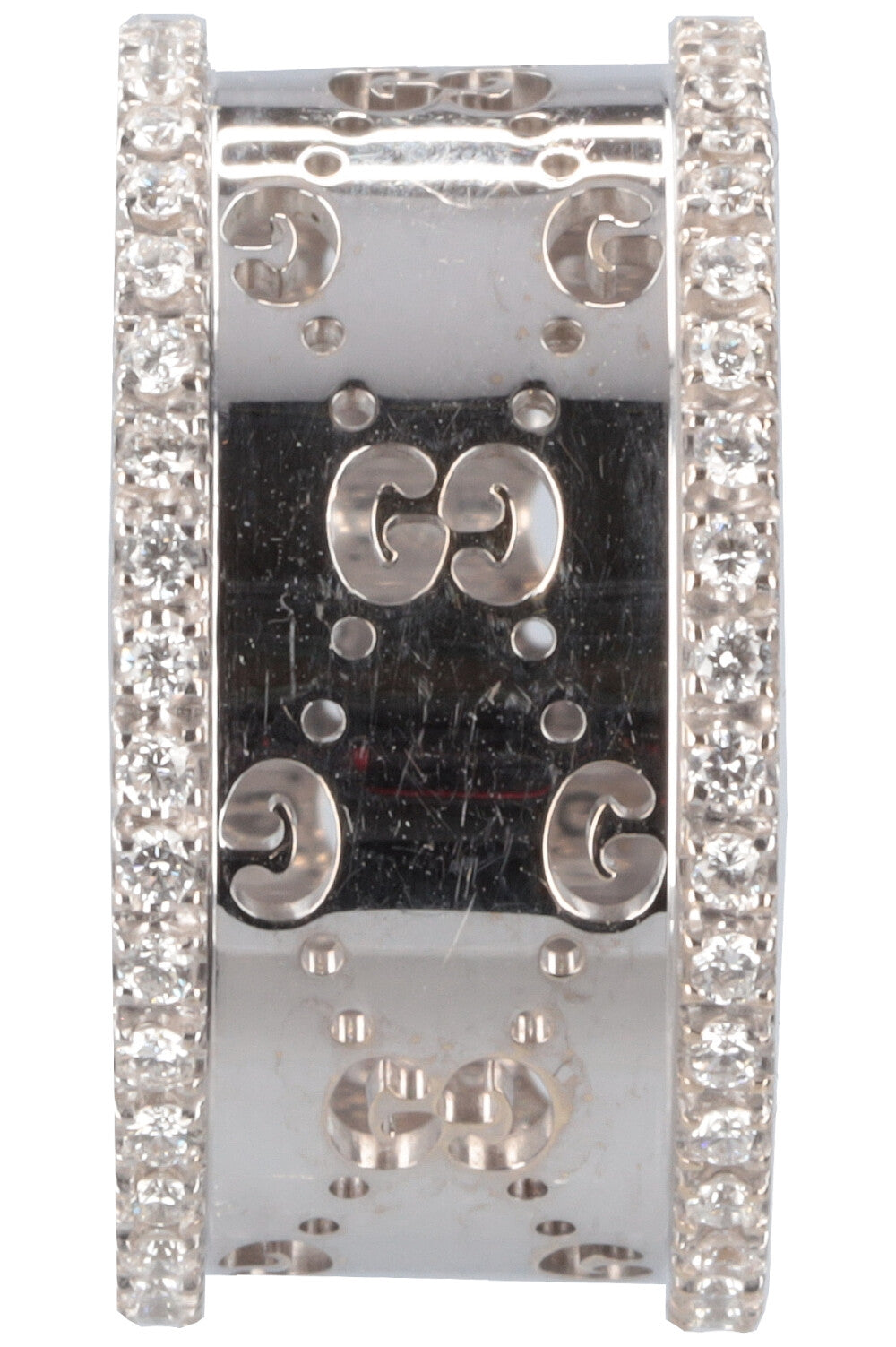 Luxury Gucci Trending 2025 Icon Ring White Gold Diamonds