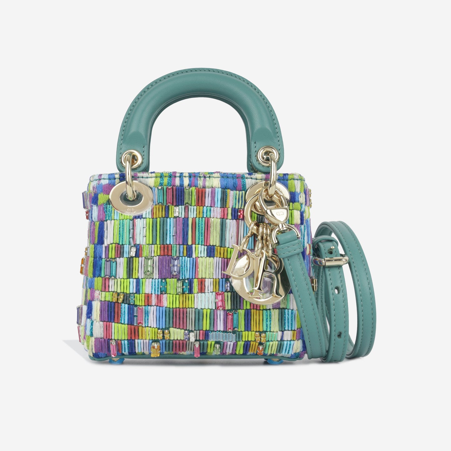 Luxury Dior Micro Lady Luxury Dior - Minjung Kim Beaded Teal
