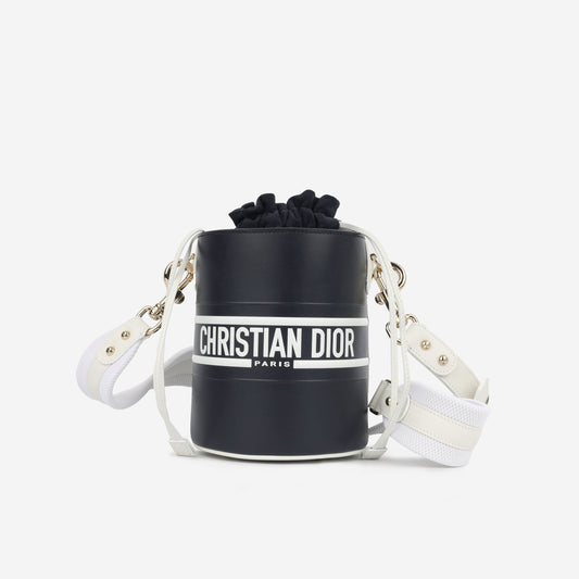 Luxury Dior Small Luxury Diorvibe Bucket Bag - Navy/White
