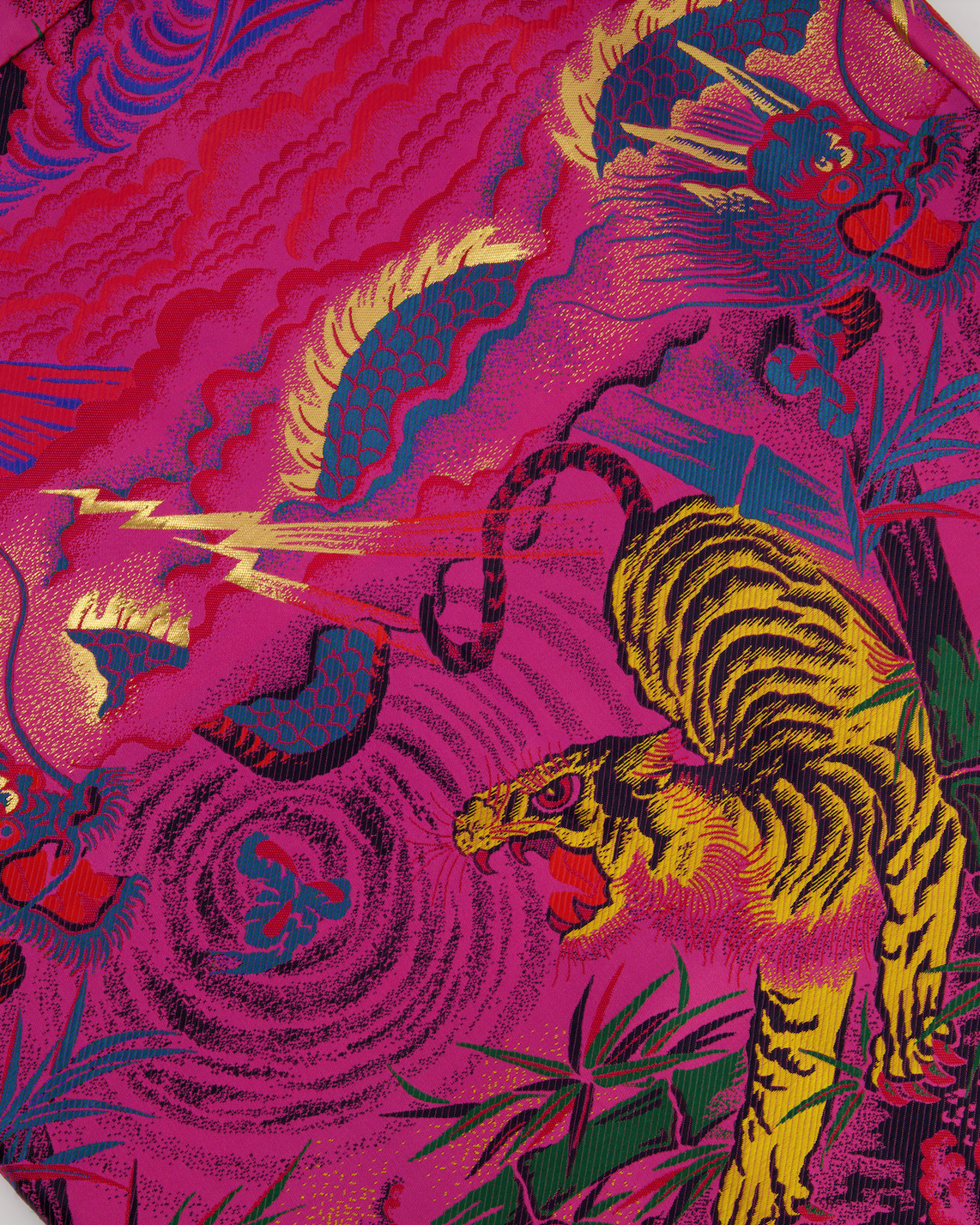 Luxury Gucci Pink, Purple Tiger Printed Pencil Skirt Size 42 (UK 10)
