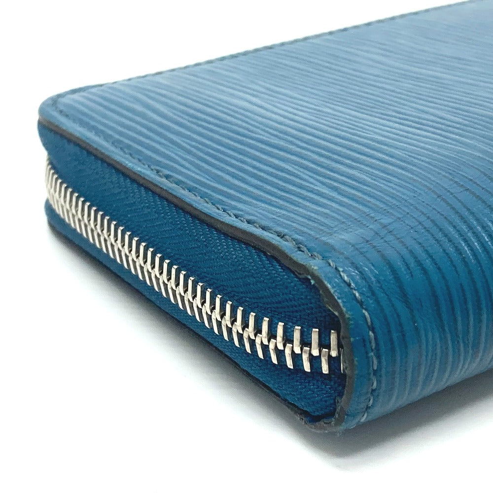 LOUIS VUITTON Long Wallet Purse M60966 Epi Leather blue Epi Zippy Wallet Vertical mens