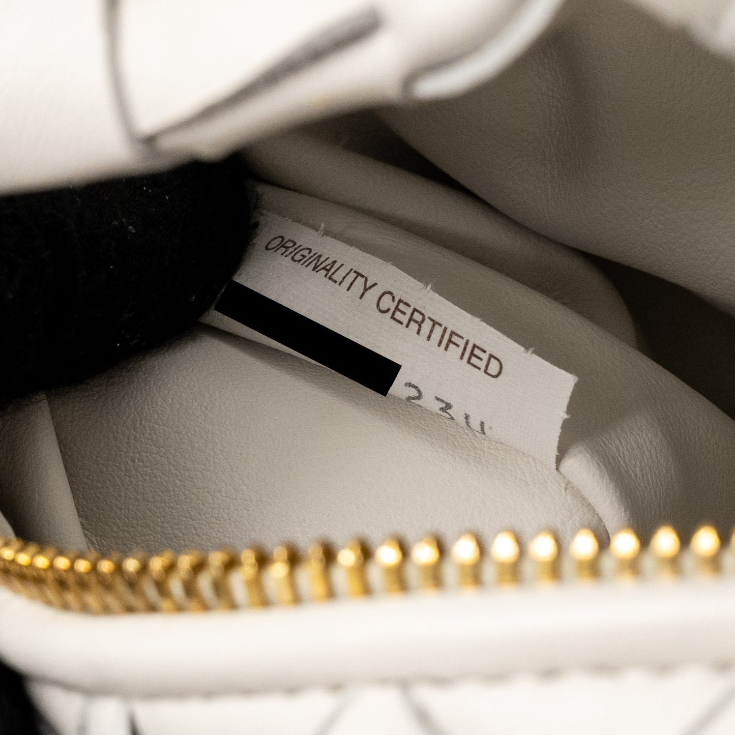 BOTTEGA VENETA Mini Jodie Lambskin Chalk GHW