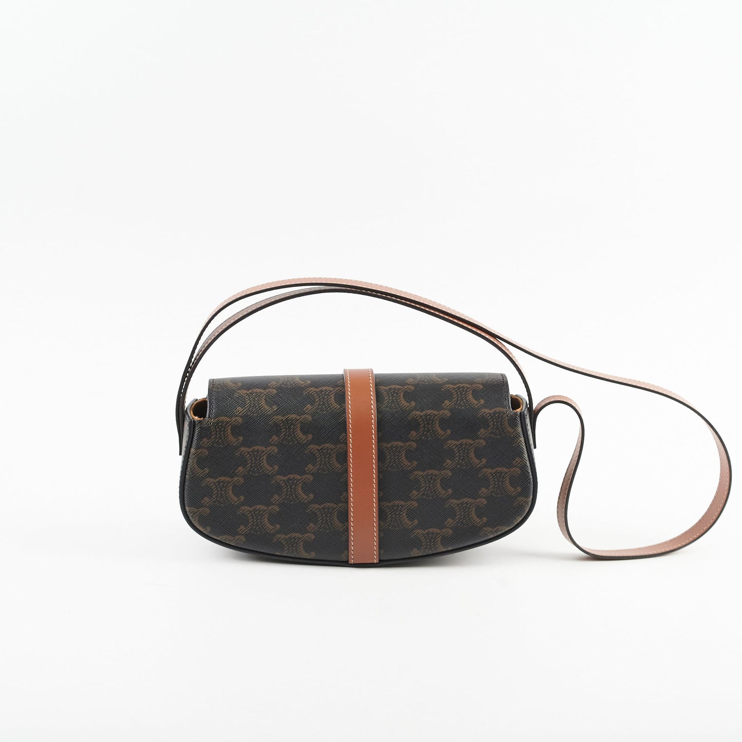 Luxury CELINE Triomphe Tabou Clutch with Strap Brown/Tan