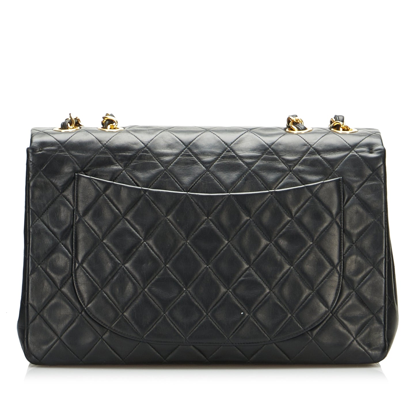 Luxury Chanel Classic Double Flap Jumbo Black Lambskin Gold
