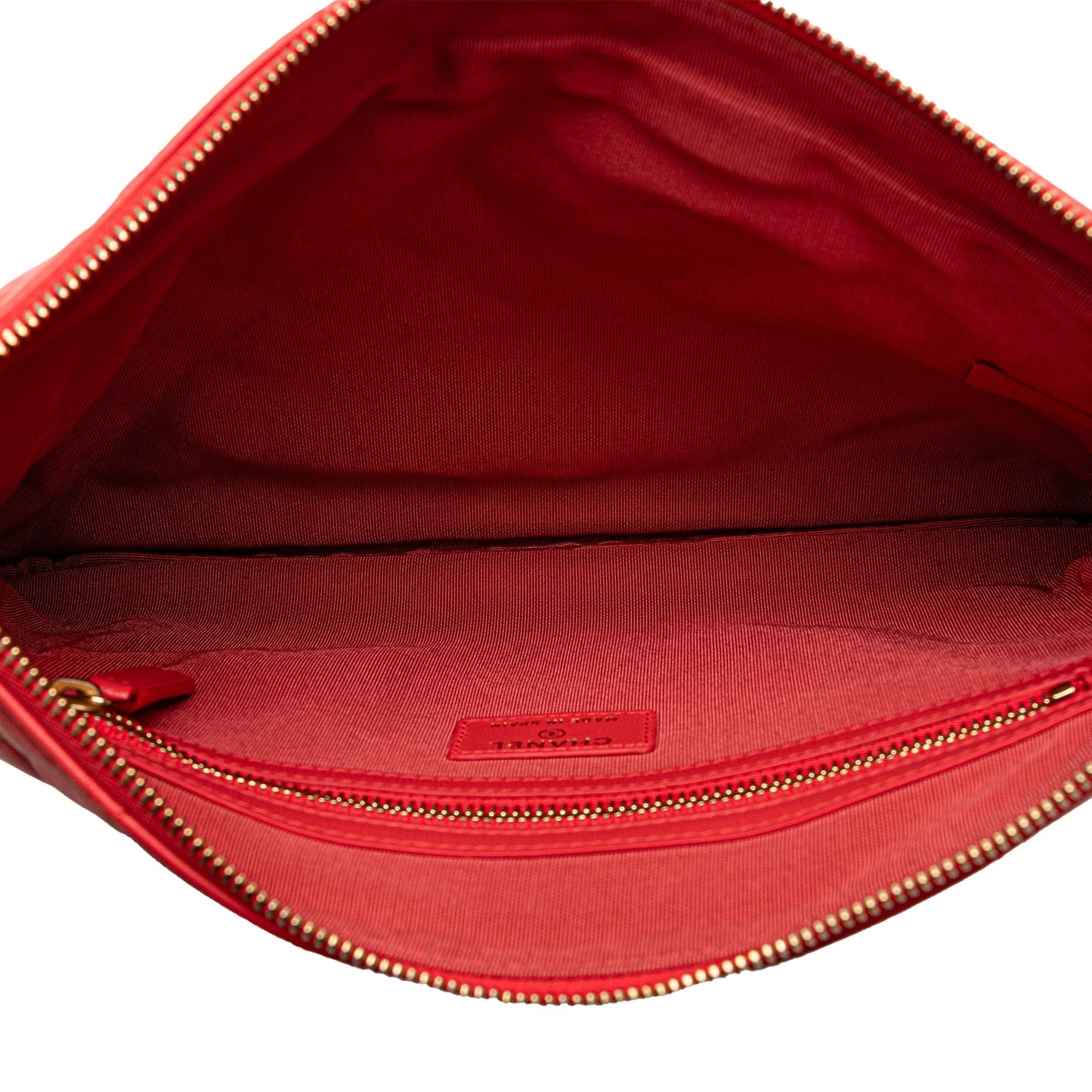 CHANEL Quilted Lambskin O Case Clutch Clutch Bag