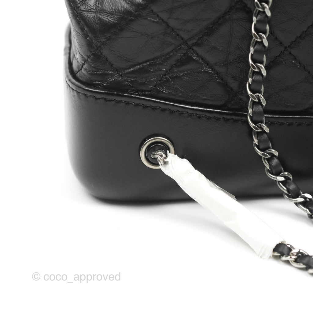 Chanel Small Gabrielle Backpack Black Aged Calfskin