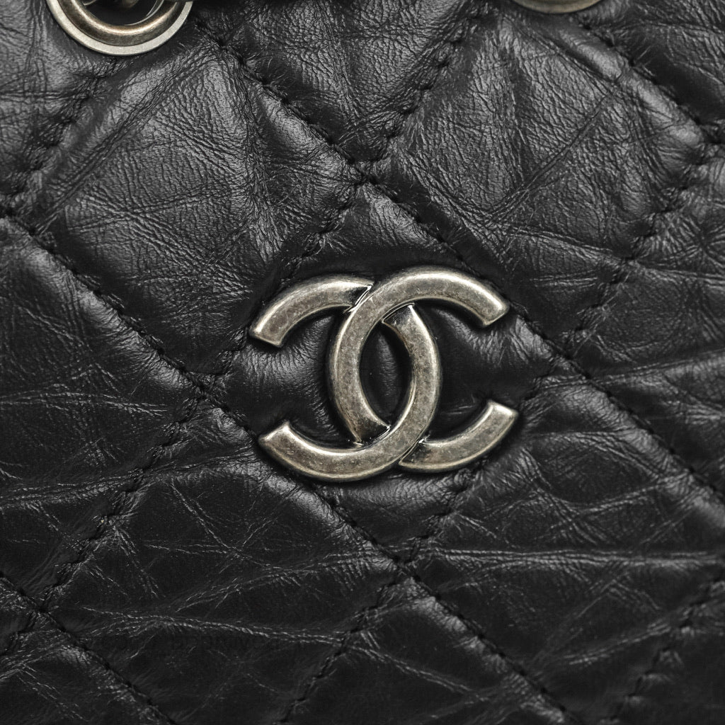 Chanel Small Gabrielle Backpack Black Aged Calfskin