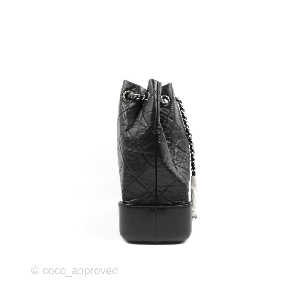 Chanel Small Gabrielle Backpack Black Aged Calfskin