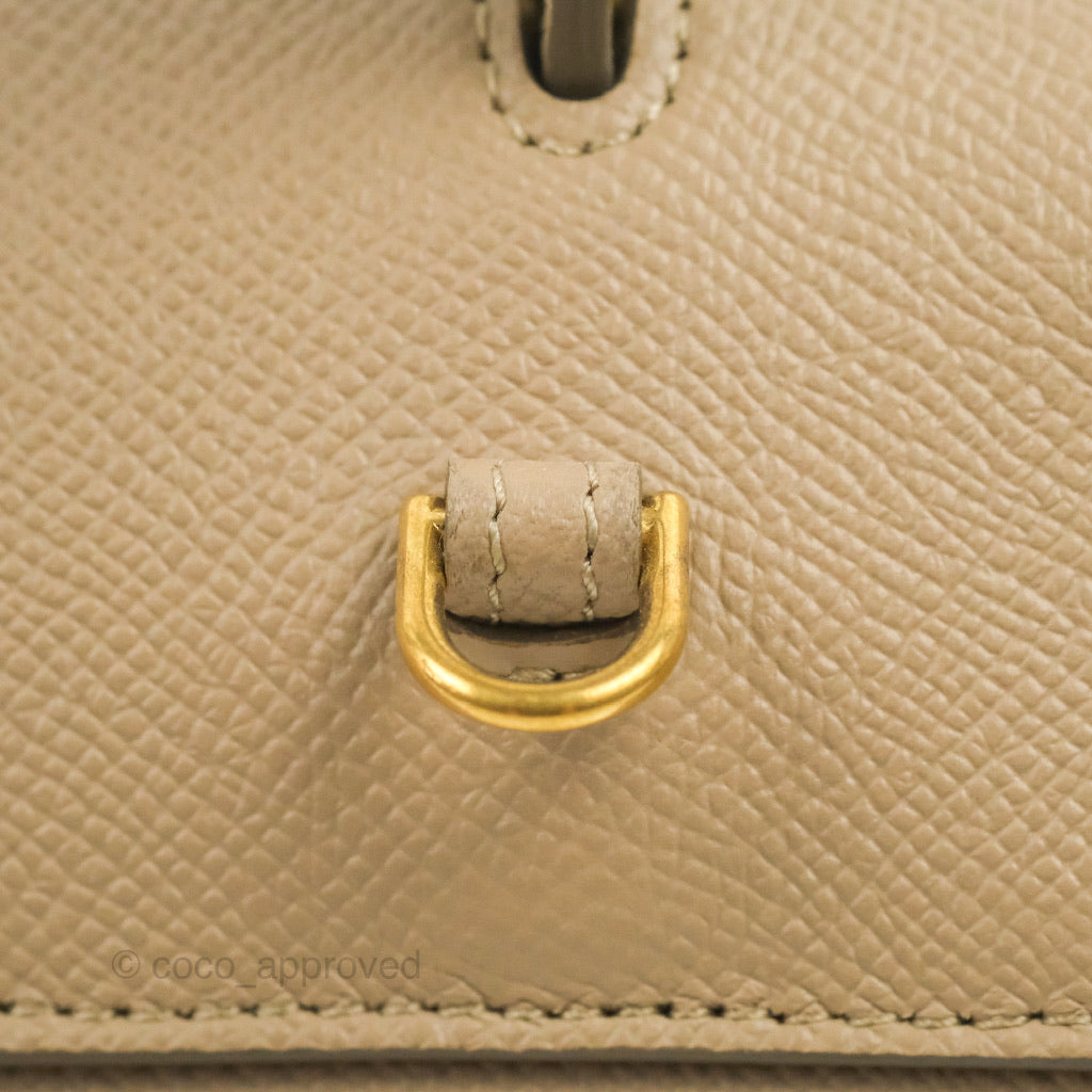 Celine Grained Calfskin Nano Belt Bag Light Taupe Gold Hardware