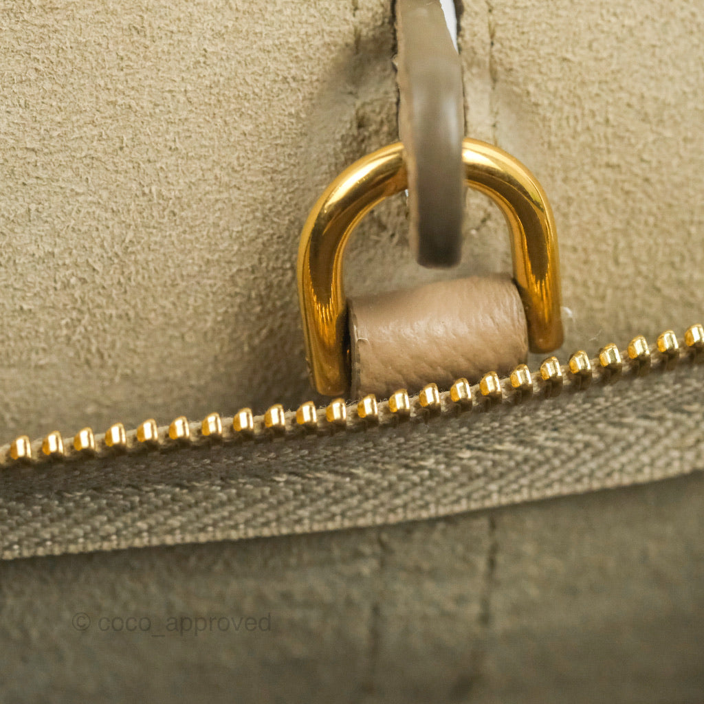 Celine Grained Calfskin Nano Belt Bag Light Taupe Gold Hardware
