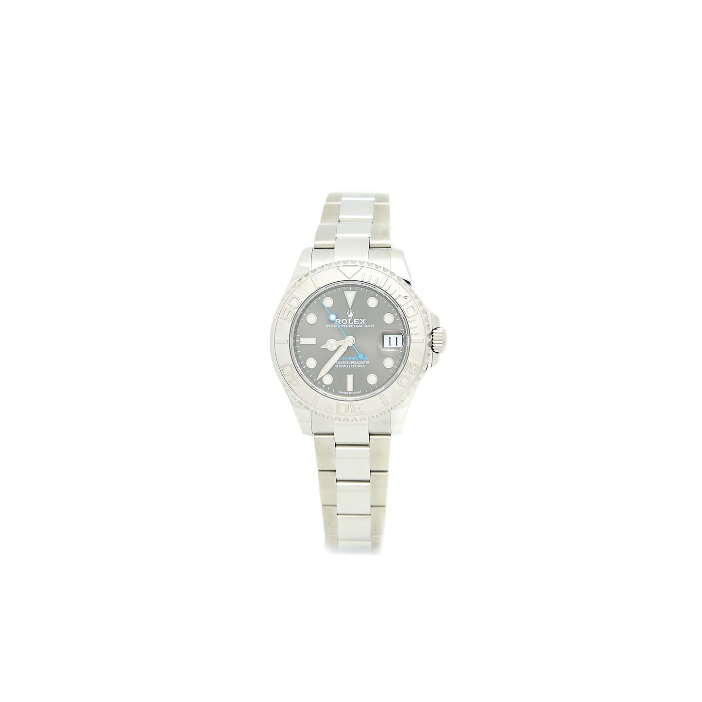 Rolex Yacht-Master 37MM Oyster-steel Platinum Slate Dial Model 268622-0002