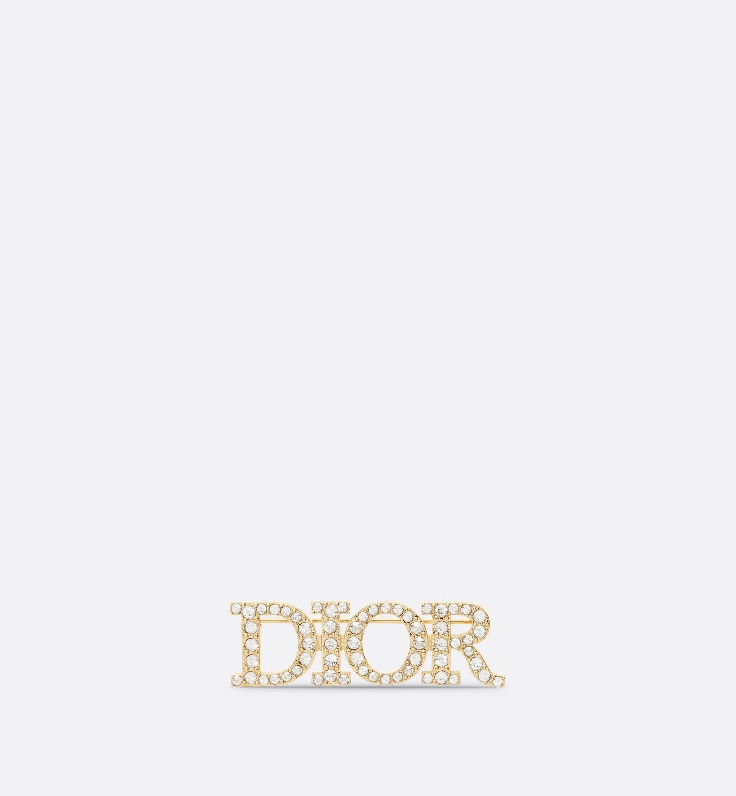 Luxury DiorEvolution Brooch Gold Finish Metal And White Crystals