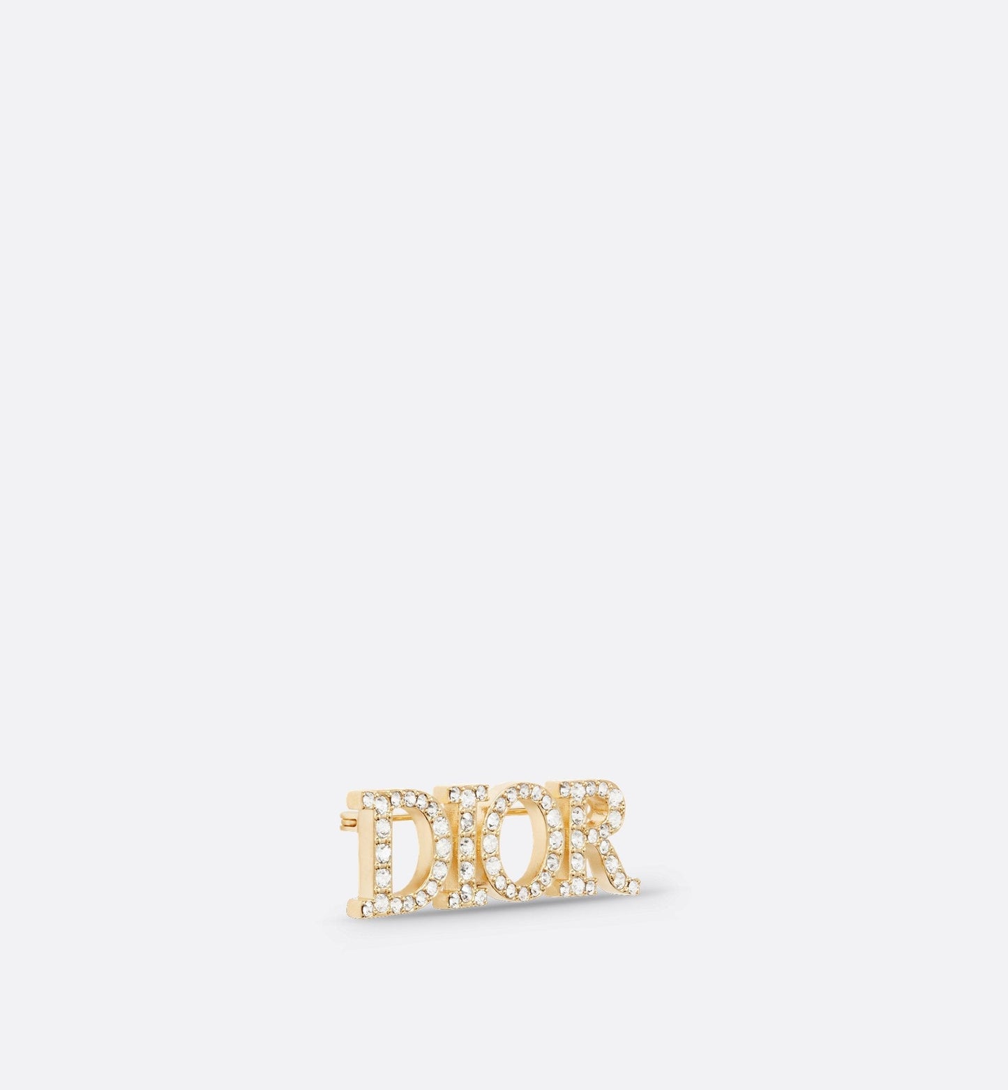 Luxury DiorEvolution Brooch Gold Finish Metal And White Crystals