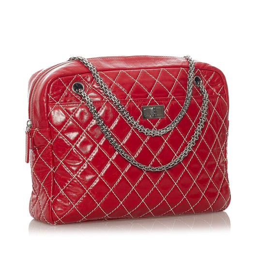 Luxury Chanel Reissue Shoulder Bag Red Quilted Lambskin