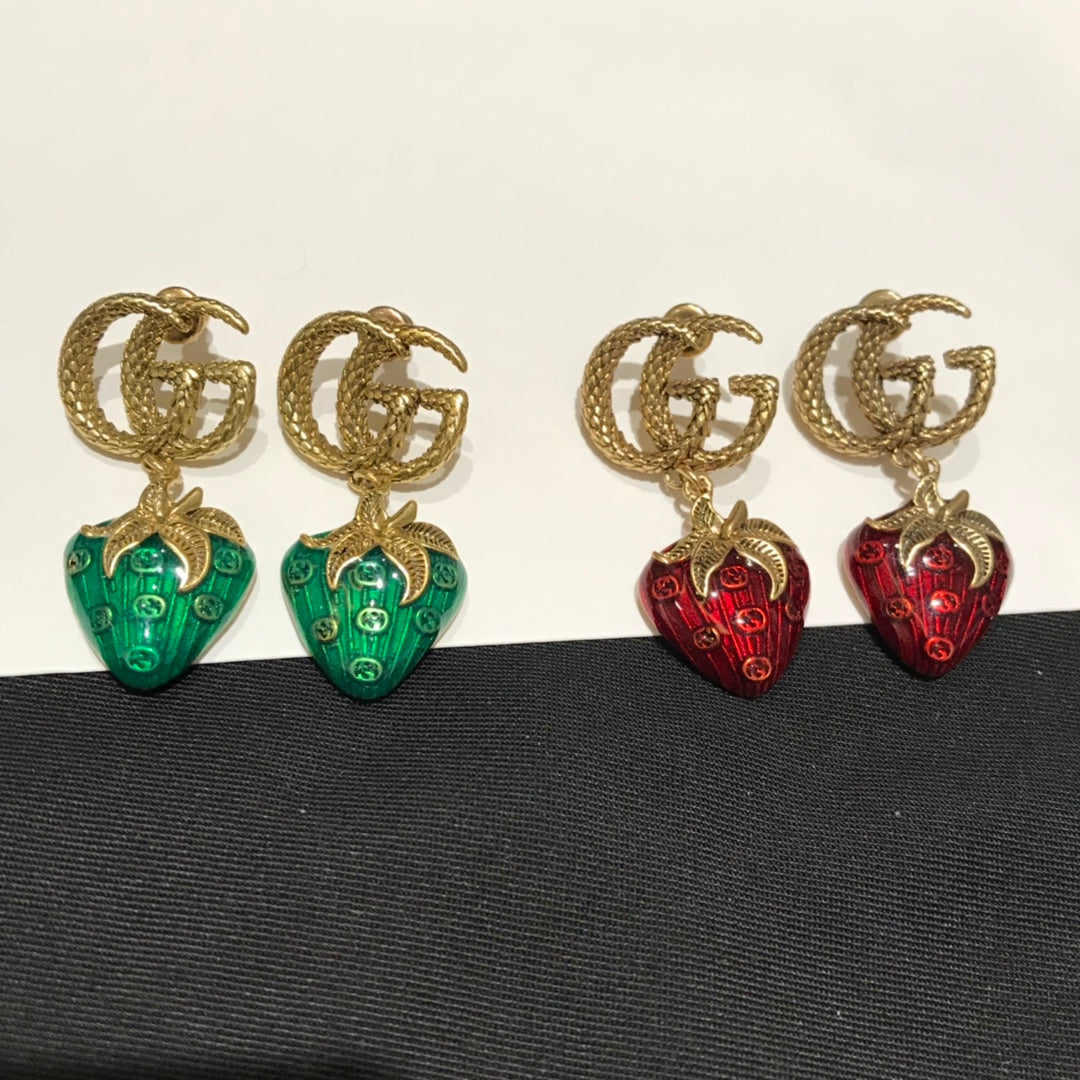 Luxury Gucci GG STRAWBERRY EARRINGS